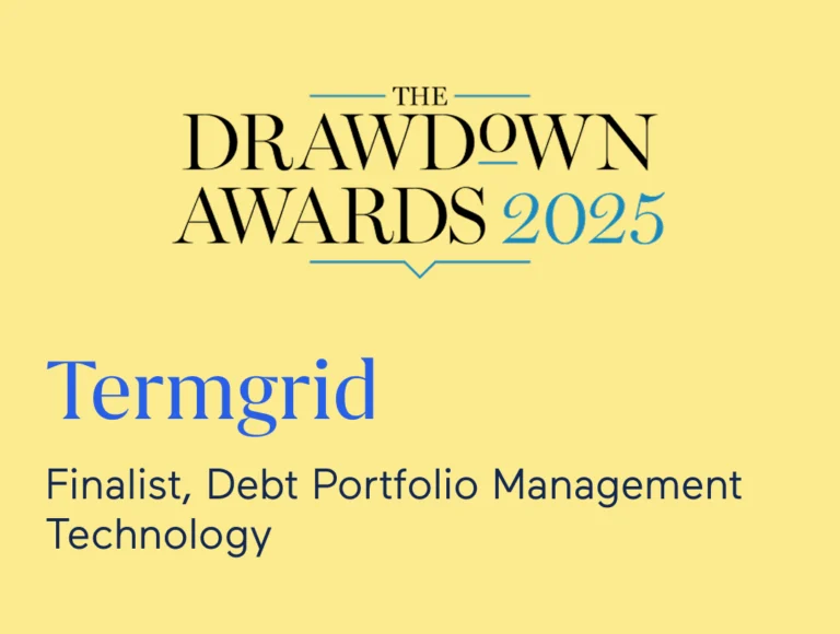 Termgrid recognized as a finalist for The Drawdown Awards 2025 in Debt Portfolio Management Technology