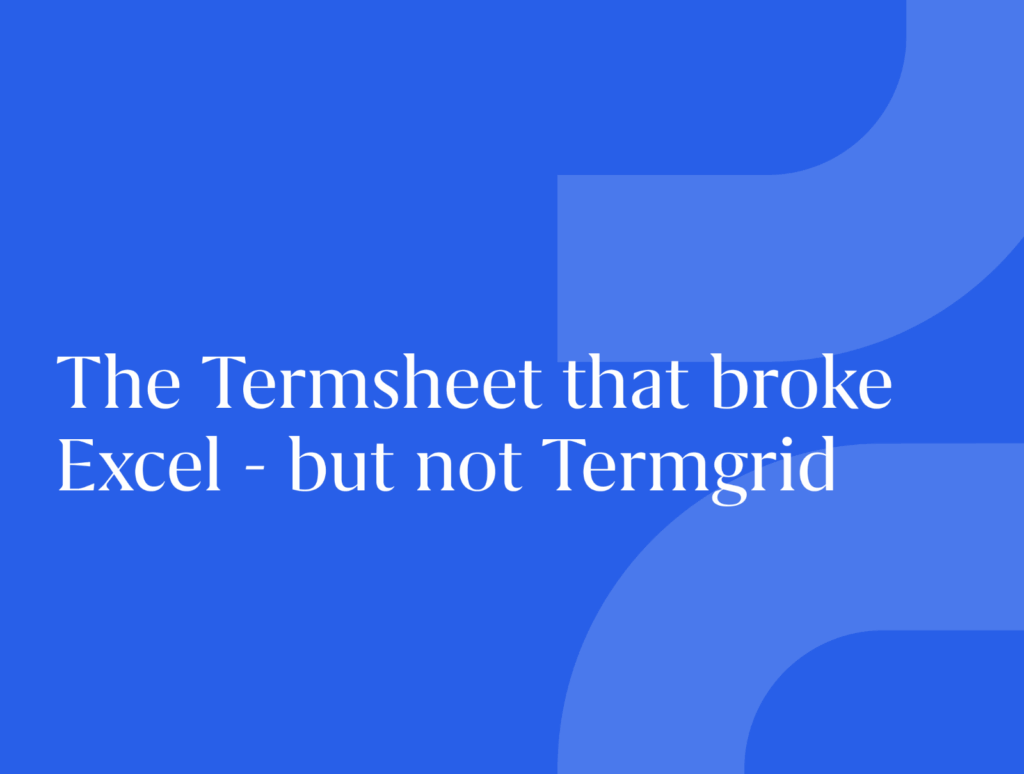 Term sheet management