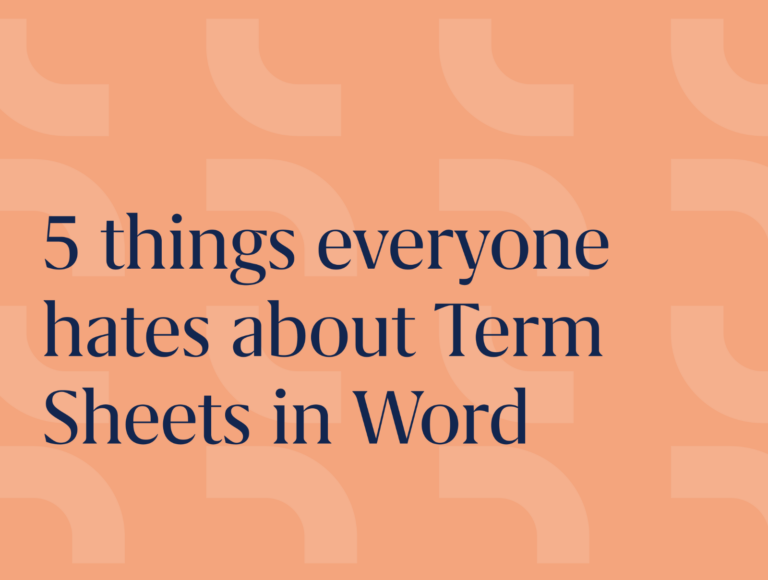 5 things everyone hates about Term Sheets in Word