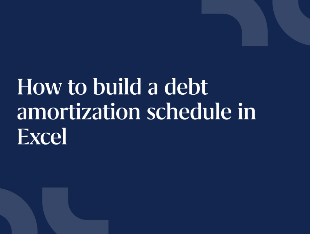 debt amortization schedule excel