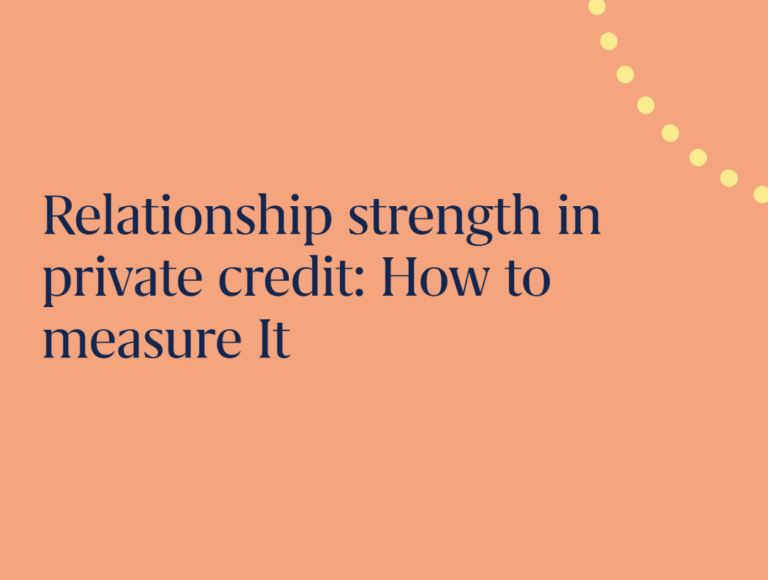 relationship strength in private credit