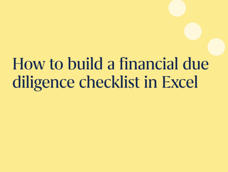 financial due diligence checklist