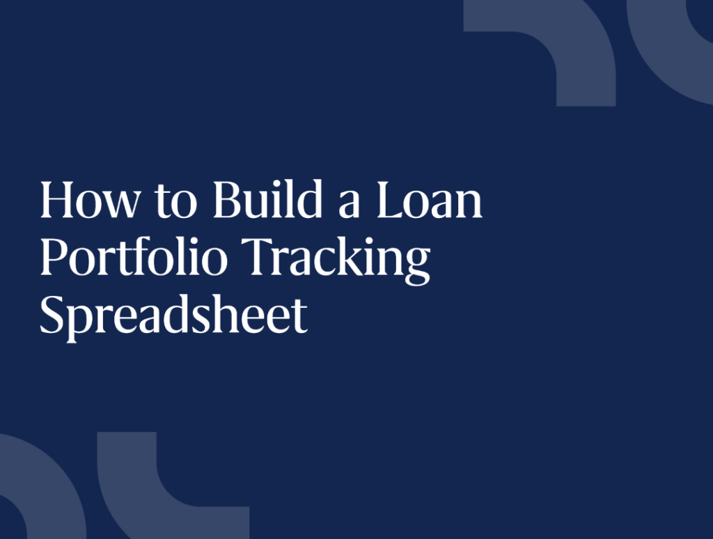 loan portfolio tracking spreadsheet