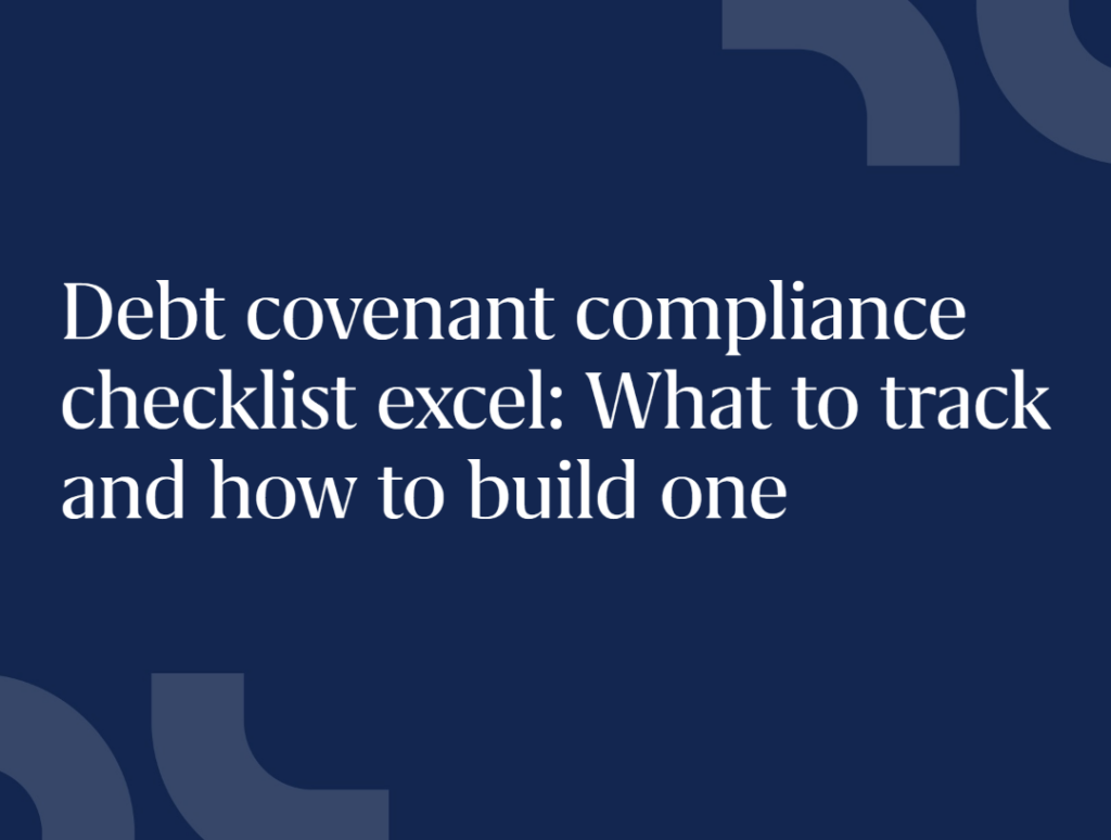 debt covenant compliance checklist excel